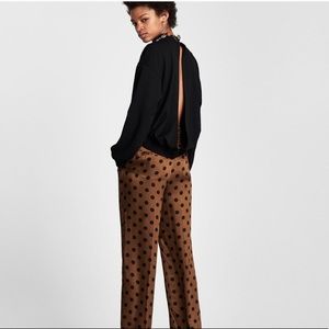 NWT Zara Black Open Back Top